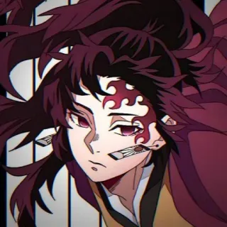 😲 Yoriichi Tsugikuni Demon Slayer アニメ, 鬼滅の刃, 継国縁壱, キャラクター, アート telegram sticker