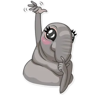 👋 cartoon, sticker, cute, animal, character telegram sticker