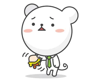 💸 urso, desenho animado, triste, mel, fofo, animal telegram sticker