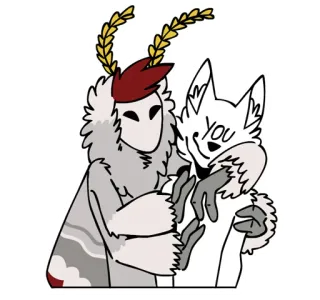 🤗 YOU เฟอร์รี่, การ์ตูน, ตัวละคร, สติกเกอร์, ปุย, มิตรภาพ telegram sticker