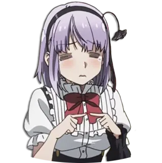 😢 anime, girl, cartoon, character, cute whatsapp sticker