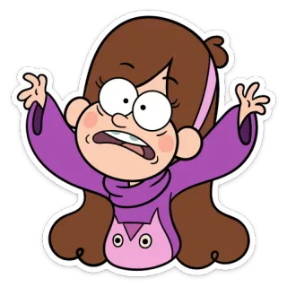 👻 Mabel Pines Gravity Falls мультфильм, стикер, Мэйбл, Гравити Фолз, Дисней telegram sticker