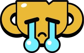 😭 sad, crying, emoji, trophy, golden, tears telegram sticker