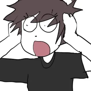🌹 Anime, Cartoon, Schockiert, Verängstigt, Anime Junge, Cartoon Junge telegram sticker