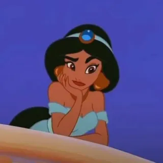 🤨 Jasmine Aladdin ดิสนีย์, เจ้าหญิง, การ์ตูน, ตัวละคร, ภาพยนตร์, จัสมิน telegram sticker