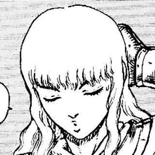 🗡️ Griffith Berserk มังงะ, อนิเมะ, ตัวละคร, หลับตา, ภาพวาด telegram sticker