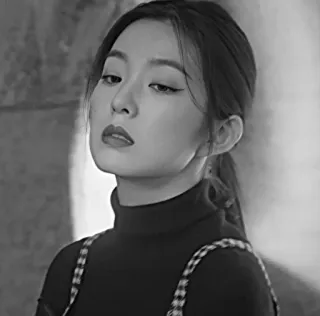 🦅 Portrait, Femme, Monochrome, Personne, Visage, Coréenne, Irene whatsapp sticker