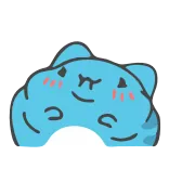 😕 cat, blue, cute, animal, cartoon, sticker telegram sticker