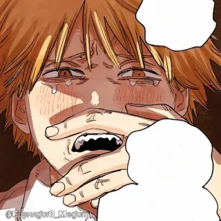 🪚 Denji Chainsaw Man Anime, Manga, weinend, traurig, emotional, Chainsaw Man telegram sticker