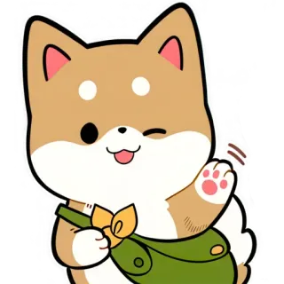 👋 犬, 柴犬, かわいい, 動物, ペット, マンガ telegram sticker