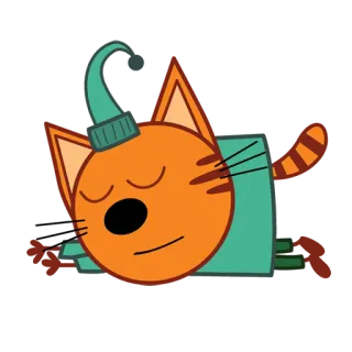 😞 Kid-E-Cats gatto, dormire, cartoni animati, bambini, Kid-E-Cats whatsapp sticker