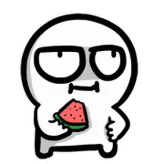 😃 aufkleber, cartoon, wassermelone, essen, lustig, figur whatsapp sticker