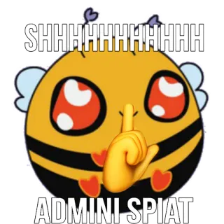 🤫 SHHHHHHHHHHHHHH
ADMINI SPIAT psiu, abelha, silêncio, quieto, admin, romeno, emoji telegram sticker