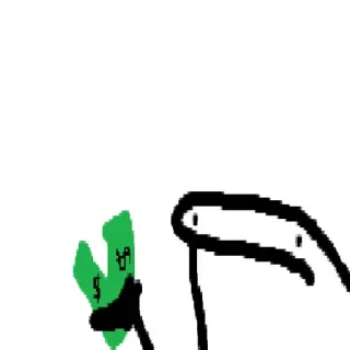 💰 money, dollar, cartoon, stick figure, finance telegram sticker