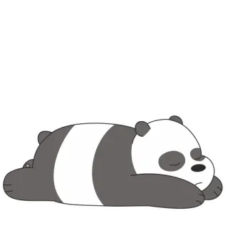 😴 Panda We Bare Bears panda, tidur, lucu, kartun, binatang, malas telegram sticker