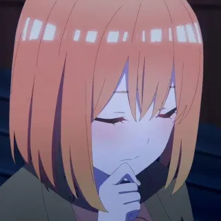 🍑 Anime, Fille, Pensive, Portrait telegram sticker