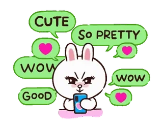 📱 CUTE
So PRETTY
WOW
GOOD
WOW fofo, bonito, coelho, adesivo, animal, coelho telegram sticker