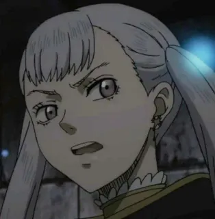🖤 Noelle Silva Black Clover アニメ, キャラクター, 表情, ノエル・シルヴァ, ブラッククローバー telegram sticker