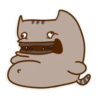 🙀 кот, мультфильм, смешной, стикер, милый, животное telegram sticker