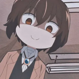 👀 Dazai Osamu Bungo Stray Dogs anime, manga, dazai, bungo stray dogs, chibi, funny telegram sticker