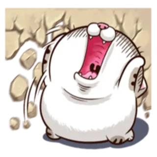 😤 cat, animal, yawning, sticker telegram sticker