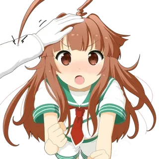 ❤️ アニメ, 女の子, 可愛い, 撫でる, 頭 telegram sticker