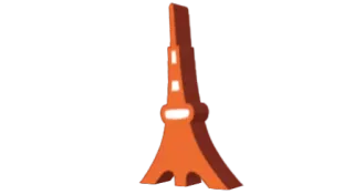 🗼 tower, landmark, orange telegram sticker