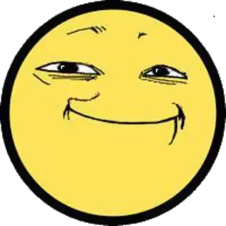 🙂 suffisant, sourire narquois, mème, visage jaune, expression, mème internet telegram sticker