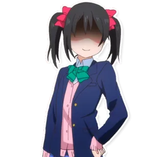 😡 Yazawa Nico Love Live! Anime, Desenho animado, Sticker, Personagem, Yazawa Nico, Love Live! telegram sticker
