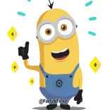 👍 Minion Despicable Me Minion, dessin animé, drôle, mignon telegram sticker