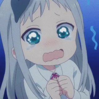 🌱 Anime, Menangis, Sedih, Emosional, Gadis, Karakter whatsapp sticker