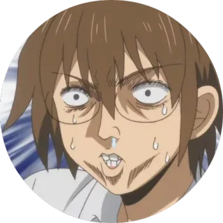 😓 Anime, Divertente, Meme, Espressione, Cartone animato, Faccia, Reazione telegram sticker