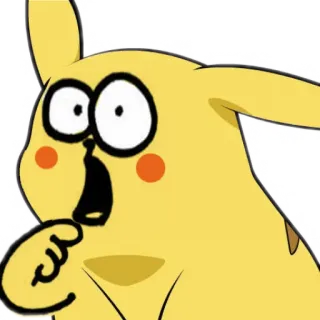 😳 Pikachu การ์ตูน, โปเกมอน, ตกใจ, ตลก telegram sticker