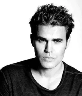 😐 Stefan Salvatore The Vampire Diaries portret, mężczyzna, aktor, czarno-białe, pamiętniki wampirów, stefan salvatore telegram sticker