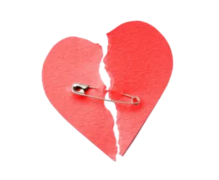 💔 corazón roto, desamor, triste, amor, relación, parche, imperdible telegram sticker