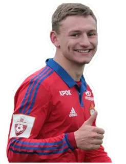 👍 pouce levé, football, athlète, souriant telegram sticker