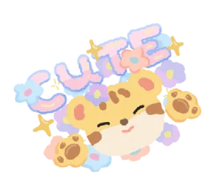 🦁 CUTE mignon, ours, fleurs, étoiles, pastel, kawaii, adorable telegram sticker