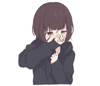 😳 Anime, Garota, Fofa, Personagem, Adesivo telegram sticker