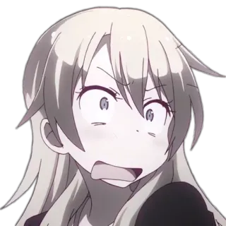 😱 anime, assustado, expressão, desenho animado, personagem, preocupado telegram sticker