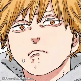 🪚 Denji Chainsaw Man Anime, Manga, Denji, Chainsaw Man, Lustig, Charakter, Müde telegram sticker