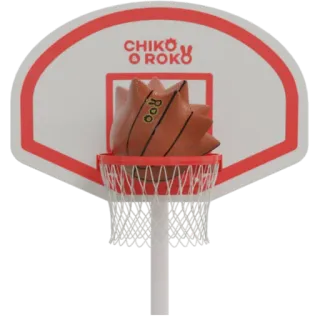 🏀 CHIKO O ROKO บาสเก็ตบอล, Chiko o Roko, การ์ตูน, กีฬา, เกม, ห่วงบาส telegram sticker