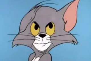 😐 Tom Cat Tom and Jerry Cartone animato, Gatto, Divertente, Arrabbiato, Meme, Espressione telegram sticker