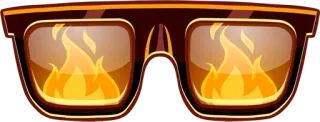 ✨ sunglasses, fire, flames, cool, glasses telegram sticker