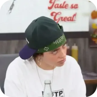 🤨 Billie Eilish Hot Ones Taste so Great! FTP telegram sticker