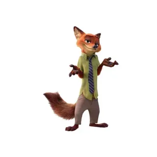 🦊 Nick Wilde Zootopia fuchs, cartoon, disney, tier, charakter, zoomania telegram sticker