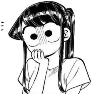 😧 Komi Shouko Komi Can't Communicate Anime, Mangá, Komi, Tímido, Fofo, Envergonhado whatsapp sticker