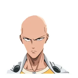 🤣 Saitama One-Punch Man saitama, anime, one punch man, bohater, manga, poważny telegram sticker