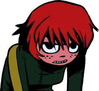 😡 Kim Pine Scott Pilgrim Мультфильм, Девушка, Рыжая, Ким Пайн, Скотт Пилигрим whatsapp sticker