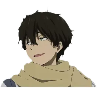 😏 Anime, Manga, Personaje, Retrato, Hombre, Bufanda telegram sticker