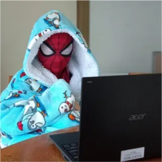👀 Spider-Man Spider-Man, Superheld, Computer, Hoodie, Pinguin, Cartoon, Charakter telegram sticker